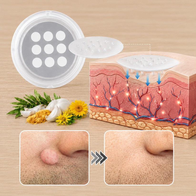 PURESHADE® Maximálně silné náplasti na odstranění bradavic 💧 Cílená péče pro běžné bradavice, plantární bradavice a kožní výrůstky | Jednoduché domácí použití