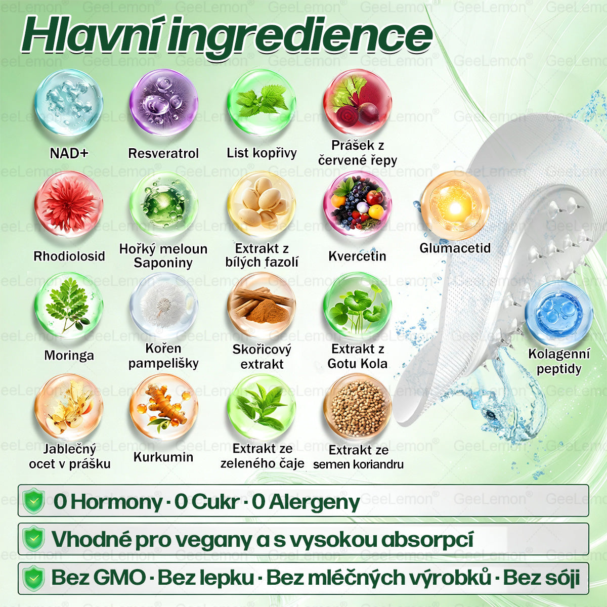 ✅️GeeLemon® 10v1 Nano Mikr jehličková Hubnoucí Náplast 🌿 Berberin + Moringa + NAD+ formule pro přirozenou podporu metabolismu a kontrolu tělesné hmotnosti | Jednoduché použití pouze 1× denně