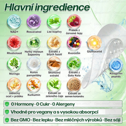 ✅️GeeLemon® 10v1 Nano Mikr jehličková Hubnoucí Náplast 🌿 Berberin + Moringa + NAD+ formule pro přirozenou podporu metabolismu a kontrolu tělesné hmotnosti | Jednoduché použití pouze 1× denně