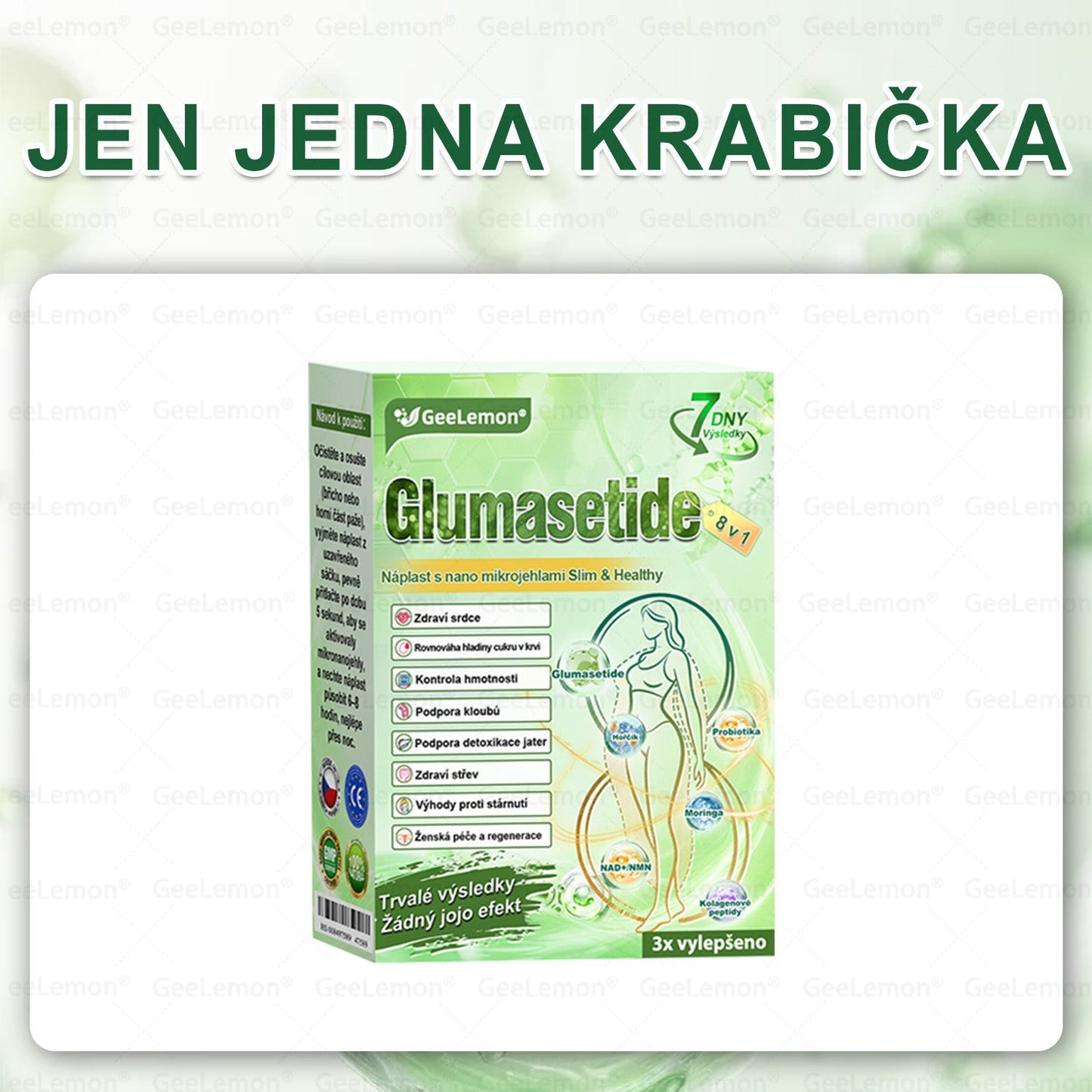 ✅️GeeLemon® 10v1 Nano Mikr jehličková Hubnoucí Náplast 🌿 Berberin + Moringa + NAD+ formule pro přirozenou podporu metabolismu a kontrolu tělesné hmotnosti | Jednoduché použití pouze 1× denně